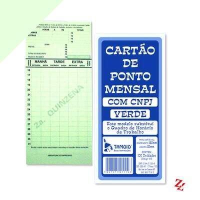 Cartão Ponto Tamoio Azul Com CNPJ C/100 Unidades - Papelaria Criativa